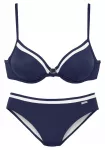 LASCANA Bikinis tamsiai mėlyna / balta