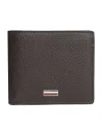 TOMMY HILFIGER Piniginė 'Signature Plaque Bifold' tamsiai ruda