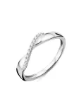 DIAMANT LETERNEL Žiedas 'Ring aus 375 Wei&szlig;gold mit Diamant' sidabrinė
