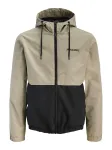 JACK & JONES Demisezoninė striukė 'JWHMASH' &scaron;viesiai pilka / juoda