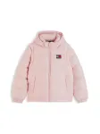 TOMMY HILFIGER Žieminė striukė 'Heritage' tamsiai mėlyna jūros spalva / ry&scaron;kiai rožinė spalva / raudona / balta