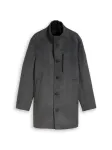 TOM TAILOR Demisezoninis paltas margai juoda