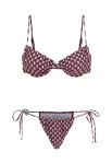 LSCN by LASCANA Bikinis nebalintos drobės spalva / tamsiai mėlyna / vy&scaron;ninė spalva