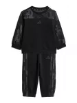 ADIDAS SPORTSWEAR Treniruočių kostiumas 'Seasonal Essentials Camo Fleece Jogger' pilka / juoda