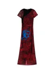 Desigual Suknelė raudona / juoda