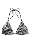 LASCANA Bikinio vir&scaron;utinė dalis juoda / balta