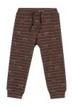 NAME IT Kelnės 'NBMNALAS' &scaron;okolado spalva / balta