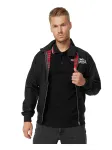 LONSDALE Demisezoninė striukė 'Acton' juoda / balta