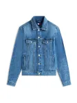 Tommy Jeans Demisezoninė striukė 'Ryan Faded Trucker' tamsiai (džinso) mėlyna