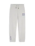 TOMMY HILFIGER Kelnės 'Outline Flag Wide Cuffed Leg' mėlyna / margai pilka