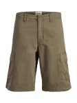 JACK & JONES Laisvo stiliaus kelnės 'JPSTCOLE MATTY' tamsiai žalia