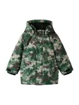 NAME IT Demisezoninė striukė 'NMMMACON' tamsiai ruda / &scaron;viesiai žalia / tamsiai žalia / natūrali balta