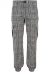 Urban Classics Kelnės pilka / juoda / balta