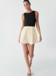 BWLDR Suknelė 'VIEW MINI DRESS' nebalintos drobės spalva / juoda