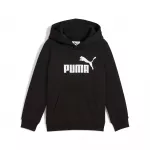 PUMA Megztinis be užsegimo 'Ess No. 1' juoda / balta