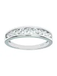 DIAMANT LETERNEL Žiedas 'Eternity-Ring aus 375 Wei&szlig;gold mit Zirkonia' sidabrinė