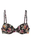 BUFFALO Bikinio vir&scaron;utinė dalis smėlio spalva / tamsiai žalia / oranžinė / juoda