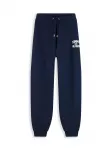 TOMMY HILFIGER Kelnės kremo / tamsiai mėlyna