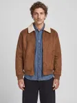 Jack & Jones Premium Demisezoninė striukė 'JPRCCLUKE' kremo / ruda (konjako)