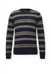 INDICODE JEANS Megztinis 'Jacki' tamsi smėlio / tamsiai mėlyna