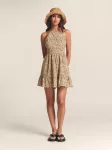 St MRLO Suknelė 'LILA MINI DRESS' žalia / juoda
