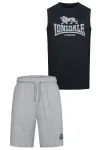 LONSDALE Treniruočių kostiumas 'Claremorris' margai pilka / juoda