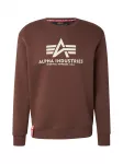 ALPHA INDUSTRIES Megztinis be užsegimo ruda / balta