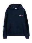 Tommy Jeans Megztinis be užsegimo tamsiai mėlyna / &scaron;viesiai mėlyna / vy&scaron;ninė spalva / balta