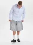 Dxnmxrk Džinsai 'DXHarri Grey Wide Fit Denim Shorts' pilko džinso