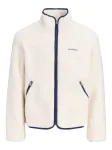 JACK & JONES Flisinis džemperis 'JWHNORREBRO' tamsiai mėlyna / balta