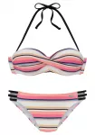 VENICE BEACH Bikinis kremo / oranžinė / koralų splava / juoda