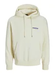 JACK & JONES Megztinis be užsegimo 'JCOUnion' kremo / sodri mėlyna (&bdquo;karali&scaron;ka&ldquo;)