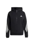 ADIDAS SPORTSWEAR Sportinio tipo megztinis 'STADIUM THREE STRIPES FULL ZIP' juoda / balta