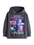 Next Megztinis be užsegimo 'K-Pop Demon Hunters' mėlyna / &scaron;viesiai mėlyna / tamsiai pilka / neoninė rožinė
