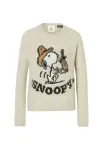 PRINCESS GOES HOLLYWOOD Megztinis 'Snoopy Western Intari' pilka / juoda / balta