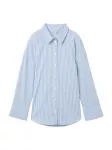 TOM TAILOR DENIM Palaidinė &scaron;viesiai mėlyna / balta
