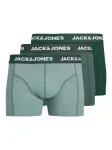 JACK & JONES Boxer trumpikės 'JACFax' mėtų spalva / tamsiai žalia / margai žalia / balta