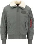 ALPHA INDUSTRIES Žieminė striukė 'B15-3 TT' tamsiai žalia / kiau&scaron;inio luk&scaron;to spalva