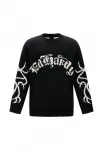 Ed Hardy Megztinis 'Intarsien Tattoo Drache' juoda / vilnos balta