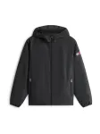 Tommy Jeans Demisezoninė striukė tamsiai pilka / juoda