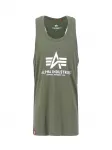 ALPHA INDUSTRIES Apatiniai mar&scaron;kinėliai alyvuogių spalva / balta