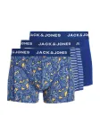JACK & JONES Boxer trumpikės 'JACKEVIN' tamsiai mėlyna / aukso geltonumo spalva / balta