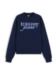 Tommy Jeans Megztinis be užsegimo mėlyna / tamsiai mėlyna / juoda / balk&scaron;va