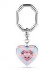 Swarovski Raktų laikiklis 'Key' &scaron;viesiai mėlyna / &scaron;viesiai rožinė / sidabrinė