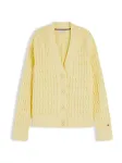 TOMMY HILFIGER Kardiganas 'Cable Oversized' &scaron;viesiai geltona