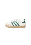 ADIDAS ORIGINALS Sportbačiai 'SAMBA' nebalintos drobės spalva / tamsiai žalia / balta