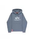ALPHA INDUSTRIES Megztinis be užsegimo tamsiai pilka / balta