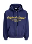 JACK & JONES Džemperis 'Norrebro' mėlyna / geltona