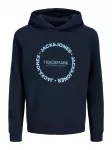 Jack & Jones Junior Megztinis be užsegimo 'JJBENSON' tamsiai mėlyna / &scaron;viesiai mėlyna