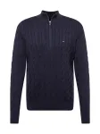 TOMMY HILFIGER Megztinis 'Classic' tamsiai mėlyna jūros spalva